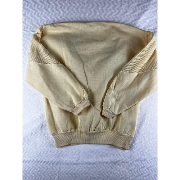 Womens Nok Nok Sweater L Excellent Cream V-Neck Pull Over Vintage - Picture 5 of 8